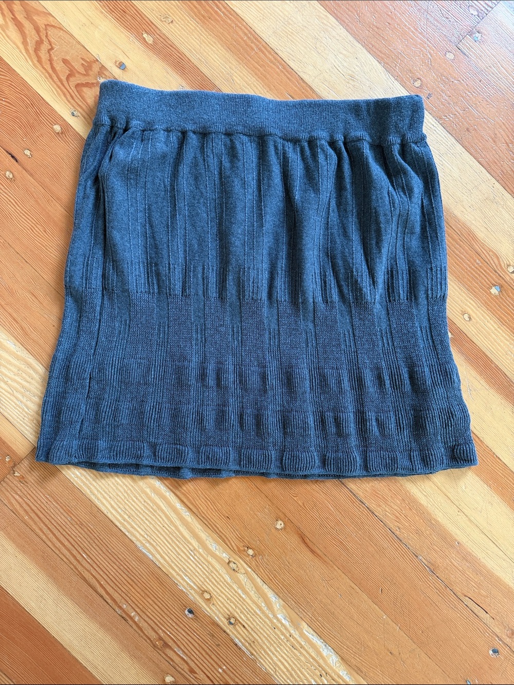 Prana Grey Organic Cotton Sweater Skirt Medium